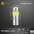 thumbnail image 6 of Alla Lighting 2800lm 1157 7528 BAY15D LED Lights Bulb COB-72 Back-up Reverse, DRL, Turn Signal, Brake Stop TaIl Lights Replacement for Cars, Trucks, 6000K Xenon White (Set of 2), 6 of 10