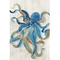 thumbnail image 2 of Wilson, Aimee 13x18 Black Ornate Wood Framed with Double Matting Museum Art Print Titled - Blue Octopus, 2 of 4