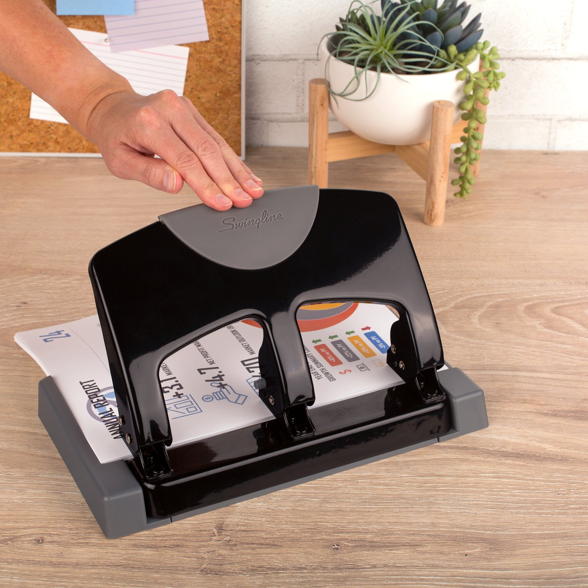 Swingline SmartTouch 3-Hole Punch, Low Force, 45 Sheets