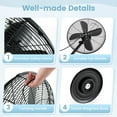 thumbnail image 5 of Costway 16" Standing Pedestal Fan with 3 Speed Settings Carrying Handle Aluminum Blades Black, 5 of 10