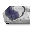 thumbnail image 3 of Ying Yang Soft Flannel Fleece Throw Blanket, Yin Yang Textured in Jean Style Harmony and Balance Pair, Cozy Plush for Indoor and Outdoor Use, 50" x 60", White and Blue, by Ambesonne, 3 of 6