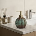 thumbnail image 5 of Pumpkin Soap Dispenser,Halloween Pumpkin Shape Liquid Soap Dispenser Pump,Ceramics Soap Dispenser with Pump,Luxury Dish & Hand Soap Dispenser for Kitchen & Bathroom,Apartment,Home,Green,6.3×4.3 in, 5 of 5