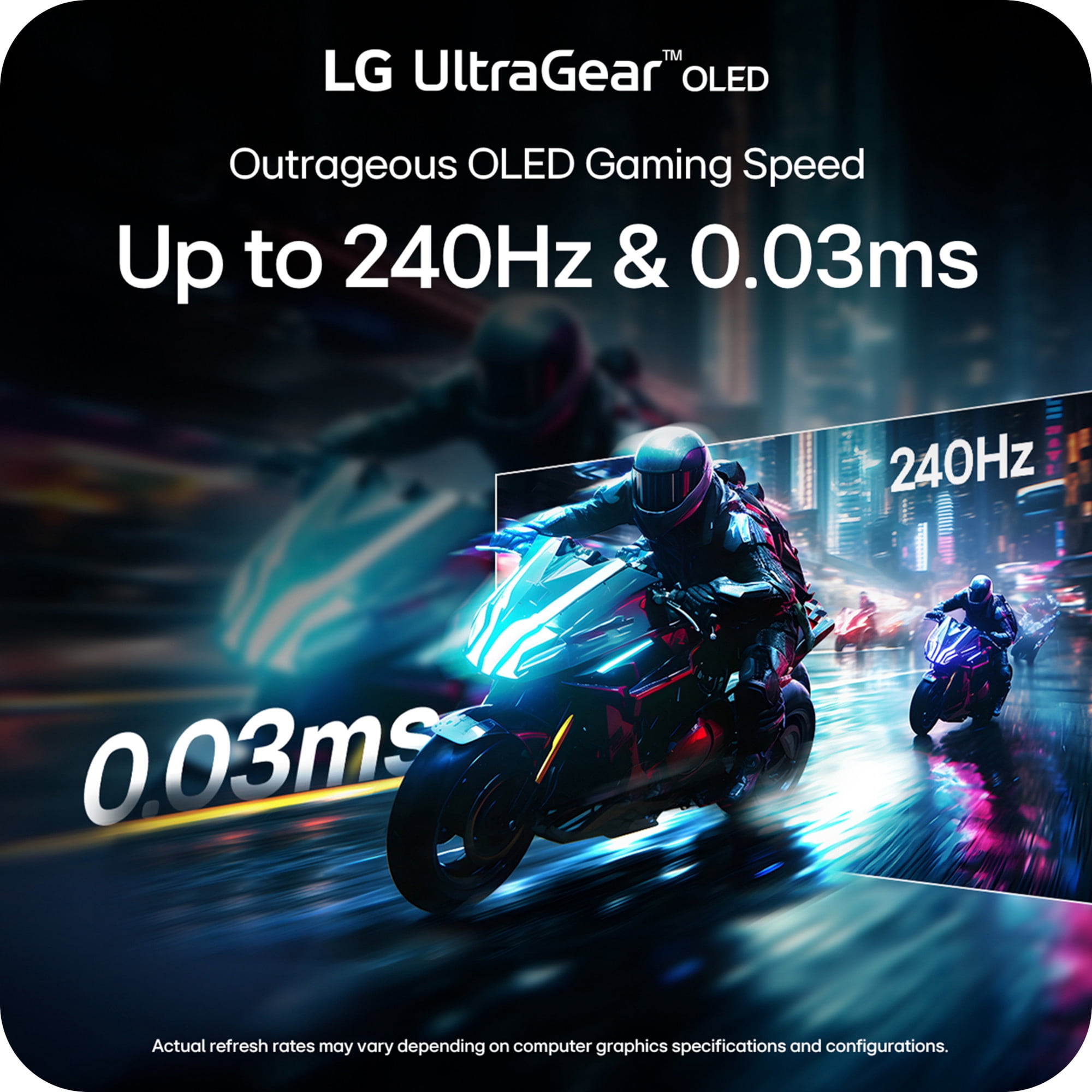 LG 27" UltraGear QHD 1440p OLED 240Hz Gaming Monitor, Black, 27GX704A-B