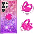 thumbnail image 2 of for Samsung Galaxy S25 Ultra (Not S25) Quicksand Case with Ring Kickstand, Girls Women Bling Cute Glitter Flowing Liquid Floating Sparkle Cover for Samsung Galaxy S25 Ultra. JB-Pink Purple, 2 of 14