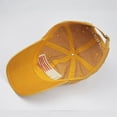 thumbnail image 4 of JJHGVB baseball cap running hat Suitable for Casual & Daily Sports Wear Flat Edged Baseball Cap fitted hat soft hats for men low brim Plain hats Classic Baseball Cap Yellow One Size, 4 of 6
