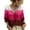 Hot Pink, variant on Women's Polka Dot Top Dressy Casual V-Neck Summer Tops Beach Vacation Clothes