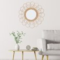 thumbnail image 6 of Rattan Mirror, Rattan Innovative Round Makeup Mirror Bathroom Wall Hanging Mirror for Home Living Room - Inner Dia 16.5cm, 6 of 8