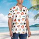 thumbnail image 3 of Fotbe funny cats celebrating Valentine's Day Camisa Hawaiana para Hombre Unisex – Camisa Casual de Verano con Botones de Manga Corta de Algodón y Lino,Medium, 3 of 7