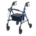 thumbnail image 1 of Andador plegable Drive Medical RTL10261BL con asiento - Asas y asiento ajustables, color azul, 1 of 5
