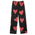 thumbnail image 5 of LYEAA Womens Valentine Pajamas Heart Print Lapel Long Sleeve Button Down Shirt and Pant Sleepwear Holiday Loungewear, 5 of 6