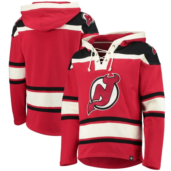 Men's '47  Red New Jersey Devils Superior Lacer Hoodie