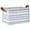 Pastel Stripes, variant on Foldable Iron Frame Open Home Storage Bins 16.9×11.4×10 Inch Waterproof Nice Cube Shelf Baskets White Strawberry