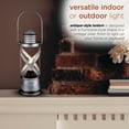 thumbnail image 6 of Alpine Corporation 6" x 15" Metal Hurricane Lantern with Battery-Powered LED Light, Silver, 6 of 14