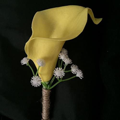 yellow calla lily boutonniere