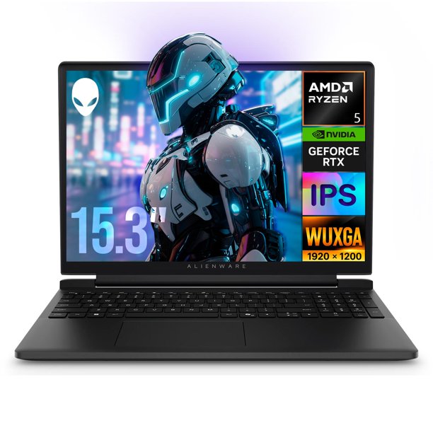 Laptop Gamer ALIENWARE 15 Gaming Nvidia GeForce RTX 4050 6GB Ryzen 5 220 16GB DDR5 512GB SSD Pantalla 15.3" WUXGA 165Hz Windows 11 Teclado Ingles