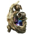 thumbnail image 2 of Hi-Line Gift Ltd 2 Jugs/Tree Trunk with Multi-Color LED Lite TableTop Fountain, 2 of 2