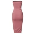 thumbnail image 2 of FashionOutfit Women's Sexy Scuba Crepe Tube Top Body-Con Tight Fit Midi Dress, 2 of 3