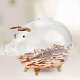 thumbnail image 1 of Boîte à Économies d'Argent, Boîte à Pièces en Verre Transparent pour Cochon, Économiseur de Pièces de Cochon Technologie de Pointe, 1 of 10