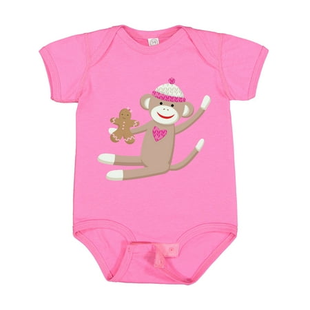 

Inktastic Sock Monkey Gingerbread Gift Baby Boy or Baby Girl Bodysuit