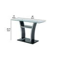 thumbnail image 4 of Benzara 1-Shelf Rectangular Metal Sofa Table with Curved Side Panels in Black, 4 of 4
