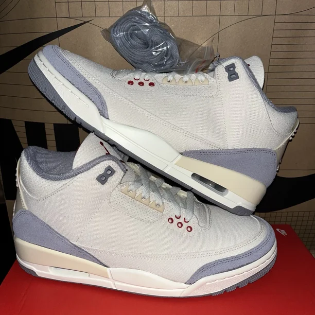 NEW N I-K-E A i r-Jor-dan Retro 3 “Muslin” NBY DH7139 100 Men Size 8.5