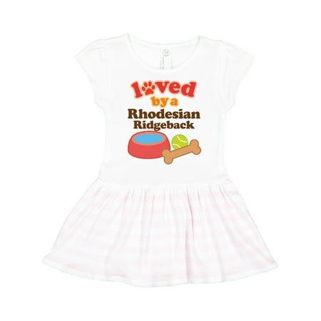 

Inktastic Rhodesian Ridgeback Loved By A (Dog Breed) Gift Toddler Girl Dress