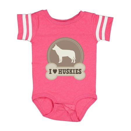 

Inktastic Husky Dog I Love Huskies Gift Baby Boy or Baby Girl Bodysuit