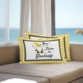thumbnail image 4 of Outdoor Pillow Cover Sweet Gnomes Bee Set of 2 Waterproof Throw Pillowcases Daisy Flower Bee Honeycomb Cute Cartoon Decorative Patio Furniture Pillows for Couch Garden Indoor & Outdoor Use, 4 of 9