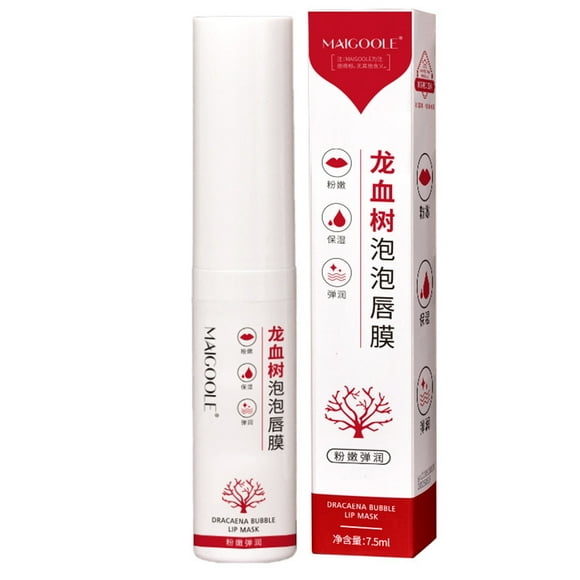 Pisexur DragonsBlood Lip Rejuvenation Bubble Mask DragonsBlood Lip Cream Lip Exfoliator Scrub And Moisturizer Lip Moisturizer For Very Dry Lips 7.5ML