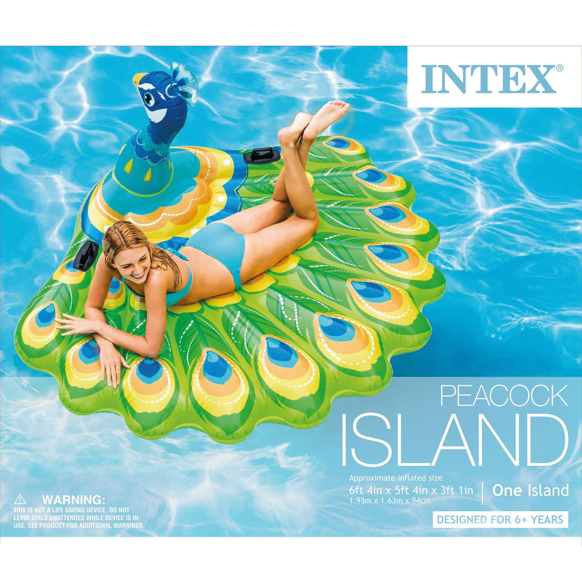 Intex Giant Inflatable Colorful Peacock  intex peacock island