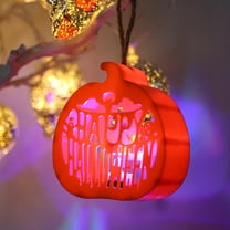 Halloween Pumpkin Lantern Handheld Lantern Venue Decoration Props LED Colorful Electronic Lamp
