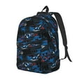 thumbnail image 1 of Disketp Blue Sports Car Mochila de Lona Estampada, Mochila Escolar de Viaje Ligera para Estudiantes y Portátil-Small, 1 of 5