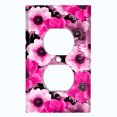 thumbnail image 2 of Metal Light Switch Plate Outlet Cover (Flower Pink White - Single Duplex), 2 of 2