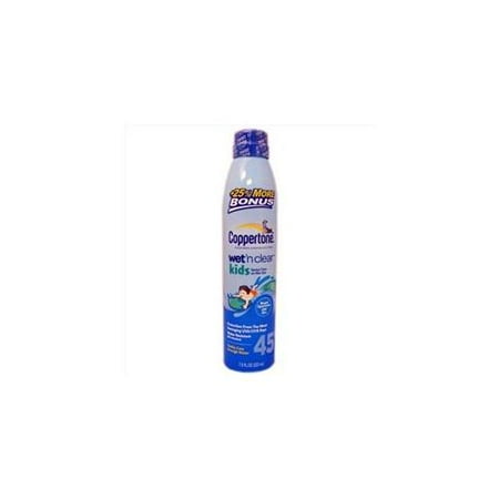 Coppertone Kids Wet 'n Clear Sunscreen with Bonus, SPF 50 , 7.5 Oz.