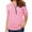 Pink, variant on Idoravan Long Sleeve Shirts for Women Women's Summer Long Sleeve Shirts Zip Casual Tunic V-Neck Rollable Blouse Tops