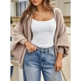 thumbnail image 3 of Autumn/ Winter Open Front Casual Solid Color Women's Loose Knitted Cardigan, 3 of 6