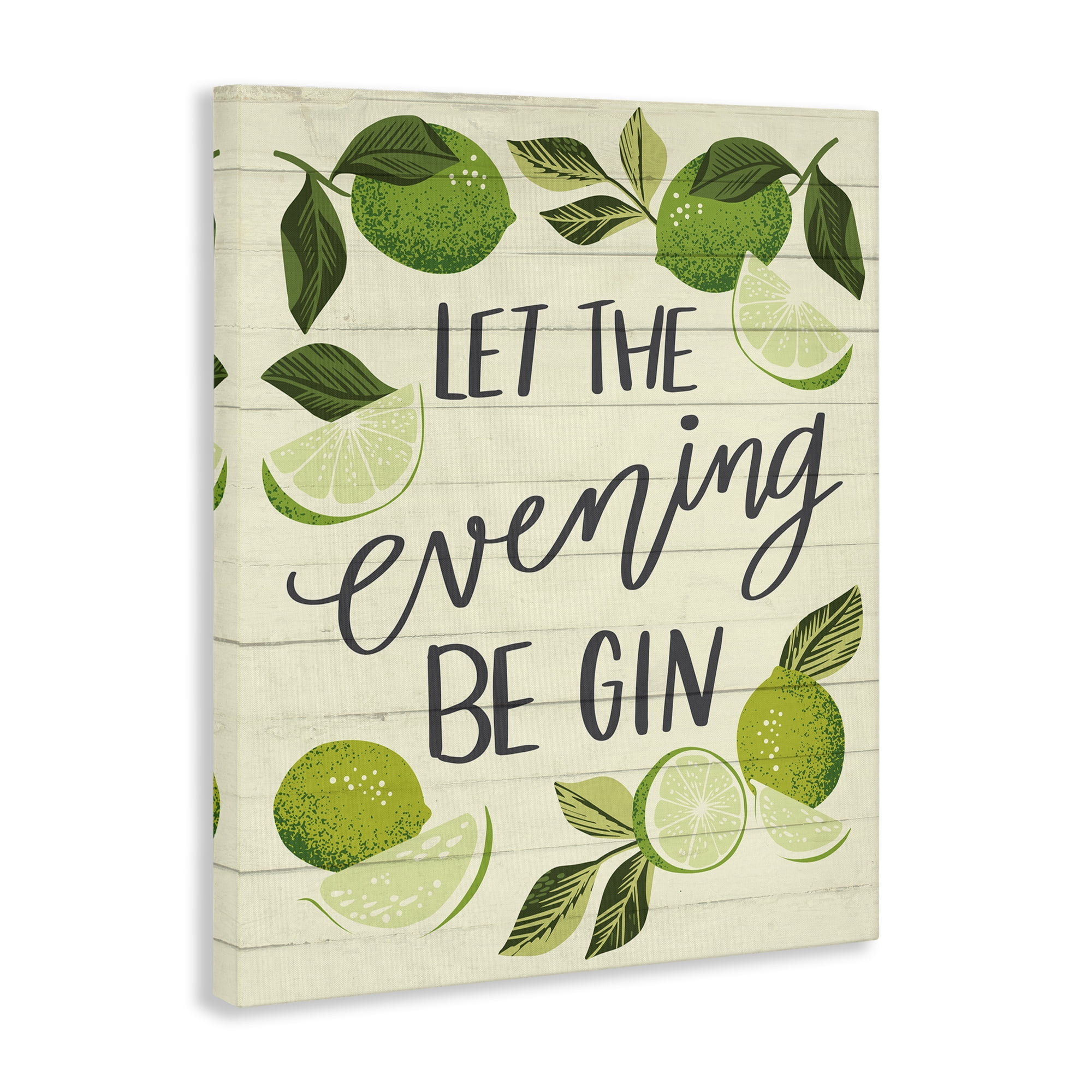 Stupell Industries Let Evening Be Gin Food & Beverage Painting Wrapped Canvas Art Print Wall Art, 16 x 20
