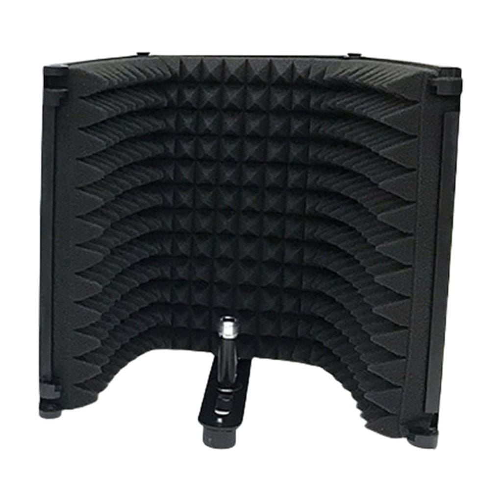 Portable Microphone Isolation Screen Microphone Isolation Shield Sound Absorbing Foam for Desktop or Stand Mounting