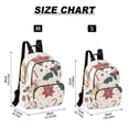 thumbnail image 2 of FORMRS Mini Backpack Purse for Women Quilted Travel Daypack Casual Shoulder Bag, Beige Christmas Candy Canes, 2 of 7