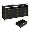 thumbnail image 2 of Blotout 9 Drawer Dresser with Charging Station, Modern Long Dressers & Chests of Drawers, Wood Dresser with LED Lights for Bedroom, Living Room, Hallway, 2 of 6