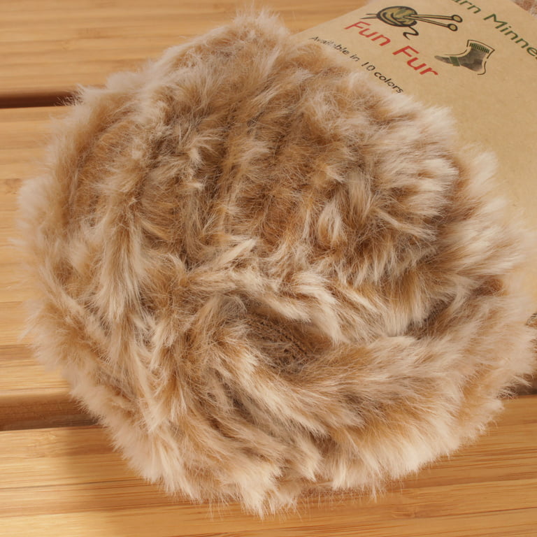 JubileeYarn Chunky Fluffy Faux Fur Eyelash Yarn - 100% Polyester -  100g/Skein - 2 Skeins - White 