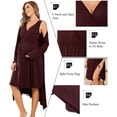 thumbnail image 2 of Ekouaer Women's Maternity Nursing Robes Breastfeeding Gown and Robe Postpartum Nightgowns Pregnancy Nightgown, 2 of 5