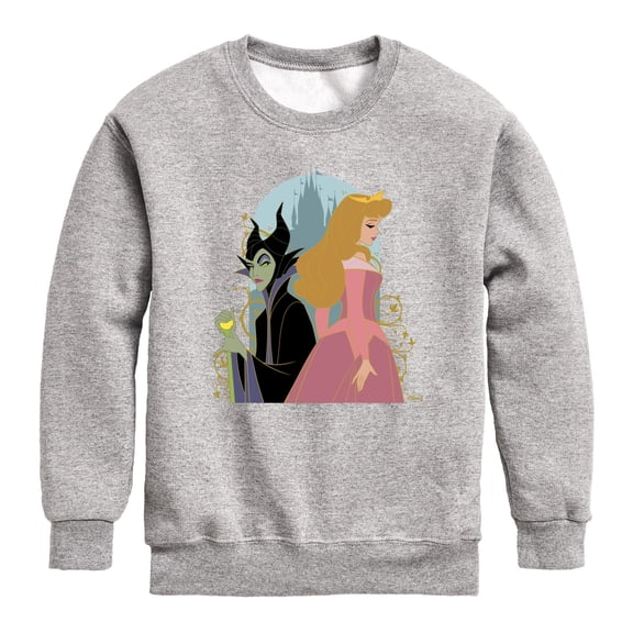 Disney - Malifecent And Sleeping Beauty - Youth Boys Crew Fleece Sweatshirt