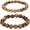Agarwood Color, variant on Pcs Prayer Beads Bracelet, Natural Wooden Bead Mala Bracelets Link Wrist for Men Women Beaded Stretch Crafts Bangle Amberwood Color -