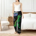 thumbnail image 6 of Lsque Space Dino Cartoon Black Print Women's Pajama Pants, Lounge Pant - Comfortable Home Wear,Elastic Waistband, Stylish Design-Medium, 6 of 9