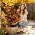thumbnail image 5 of Uv Resistant Artificial Outdoor Flowers 2 Pack Fall Tone Fake Flowers with Ground Stakes for Yard Patio Porch Autumn Decor Outdoor Fake Flowers, 5 of 7
