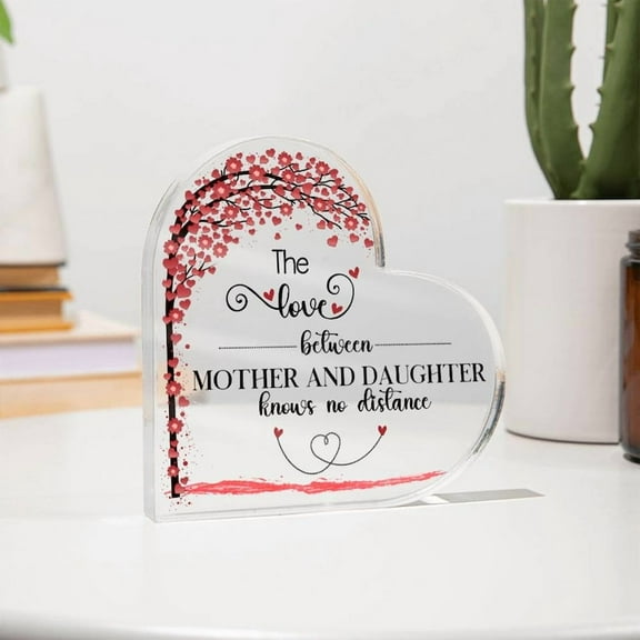 Mother Daughter Gift, Gift from Daughter, Gift from Mom, Distance Relationship, Acrylic Heart Plaque, Mother's Day, Birthday, Wedding