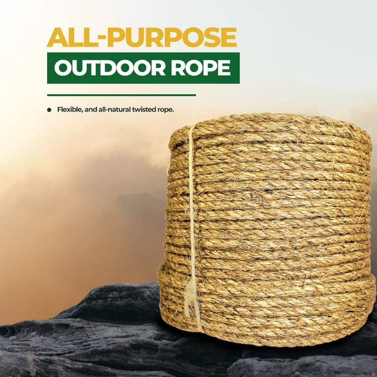 1/4 in. x 50 ft. Manila Twist Rope, Natural