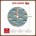 thumbnail image 2 of Sikiie Various Wild Sea Fish Nativity Christmas Tree Skirt, Jesus Christian Winter Holiday Tree Mat Decoration(30-48IN)48", 2 of 6