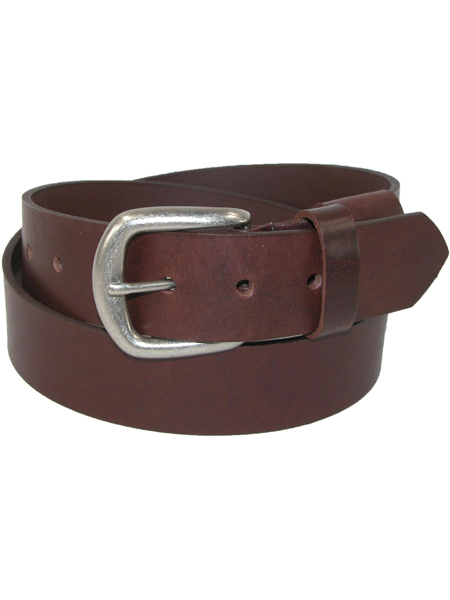 Boston Leather Men's Big & Tall Leather Bridle Belt with Hidden